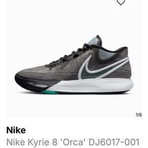 Nike Kyrie 8 Black and White Athletic Shoes